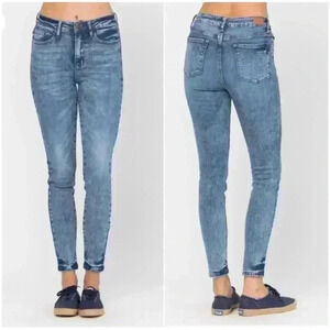 Judy Blue Size 14w Acid Wash Skinny Jeans Style # JB88155